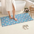 thumbnail image 4 of Blue Cartoon Unicorn Heart Pattern Bathroom Rugs Mat,Non Slip Microfiber Bathroom Rug,Rubber Backing,Soft Bathroom Mats for Bathroom Floor,Tub and Shower,60x24in(150x60cm), 4 of 5