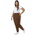 thumbnail image 2 of Terra & Sky Women's Plus Size Cotton Blend Fleece Sweatpants, 3-Pack, 2 of 13