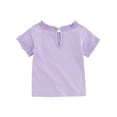 thumbnail image 4 of vdgthytj Baby Girls Summer T Shirts Toddler Kids Cute Ruffle Short Sleeve Crewneck Casual Tee Tops, 4 of 9