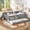 Gray, variant on URTR Bed Frame with Built-in Bookshelf & Storage Staircase, Solid Pine Wood Daybed with Pull-Out Trundle & Safety Rails, No Box Spring Needed, Twin, Natural