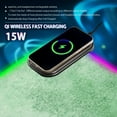 thumbnail image 2 of RGB Gaming Mouse Pad 15W Wireless Charging Large Waterproof Desk Mat 13 Light Modes Mousepad 35.4x15.7 Colorful Green Watercolor, 2 of 6