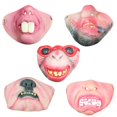 thumbnail image 3 of Máscara de payaso de media cara de látex, accesorios de Cosplay, banda elástica humorística, máscaras terroríficas, fiesta de adultos, divertida decoración de Halloween, 3 of 4
