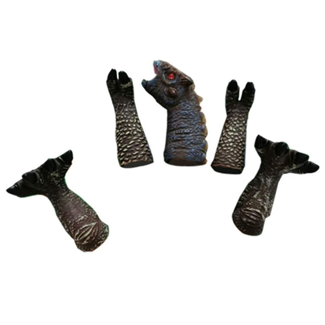5 marionetas de dedo con cabezas de animales, juguetes para dedos, rellenos de piñatas, decoraciones. anquilosaurio