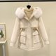 thumbnail image 1 of Chaquetas y abrigos casuales con capucha de manga larga para mujer, de longitud media, desmontables, de un solo uso, cortavientos de tres piezas, ropa de trabajo, chaqueta de algodón para mujer, 1 of 4