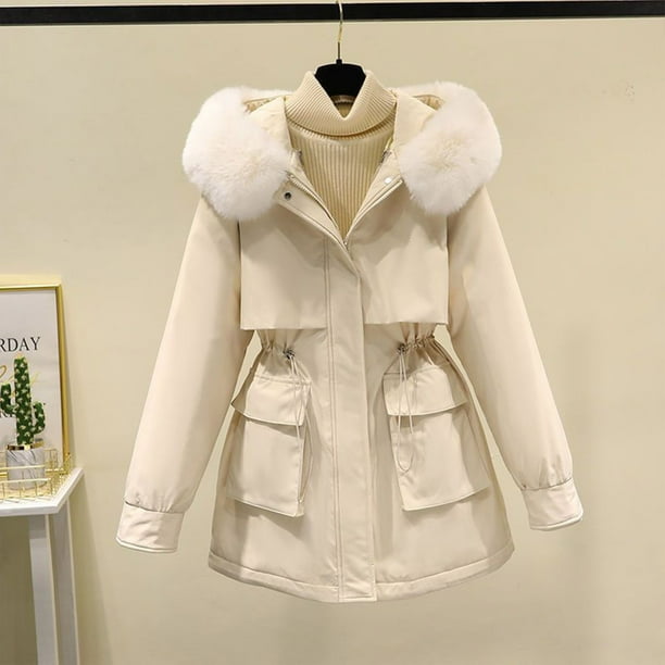 Chaquetas y abrigos casuales con capucha de manga larga para mujer, de longitud media, desmontables, de un solo uso, cortavientos de tres piezas, ropa de trabajo, chaqueta de algodón para mujer