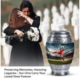 thumbnail image 3 of Soccer Urns For Ashes Adult Female - Cremation Urn For Human Ashes, Cremation Urns For Men, Metal Urn 10 Inch, Large Human Cremation Urn - Ashes Urns Human Remains, Funeral Urn For Adult Ashes, 3 of 5