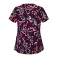 thumbnail image 3 of Danza sexy Las mujeres cimas de espuma casual espuma paisley impresión v cuello las cimas de enfermería del cuello de trabajo desgaste pullover suelto camisetas de ropa de vestir Danza sexy Casual suelto, 3 of 3