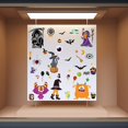 thumbnail image 4 of hojas de pegatinas de pared extraíbles con diseño de feliz Halloween, decoración artística para ventanas, calcomanías de araña, murciélago y bruja para decoración del hogar, interior y exterior, 4 of 5