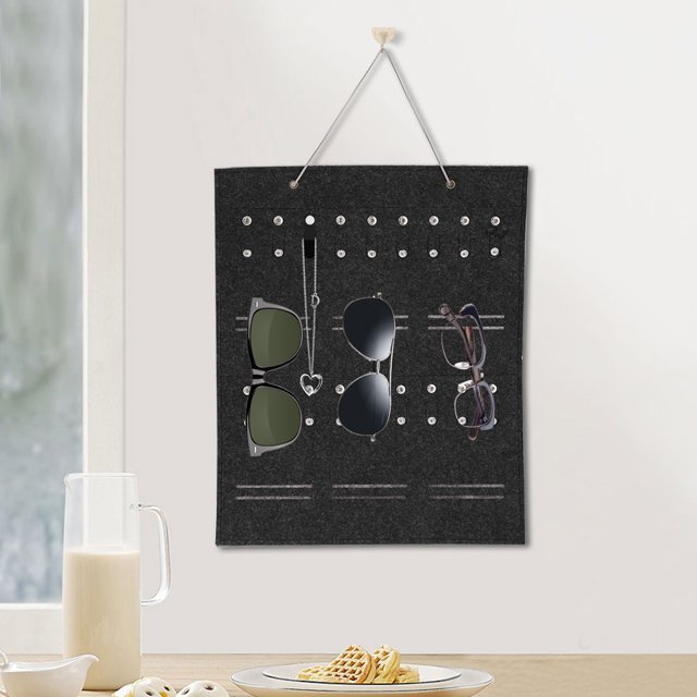 Organizador de gafas de sol, soporte de pared para gafas de sol, bolsillo para gafas de sol, bolsa de almacenamiento para gafas de sol, creado con maestría