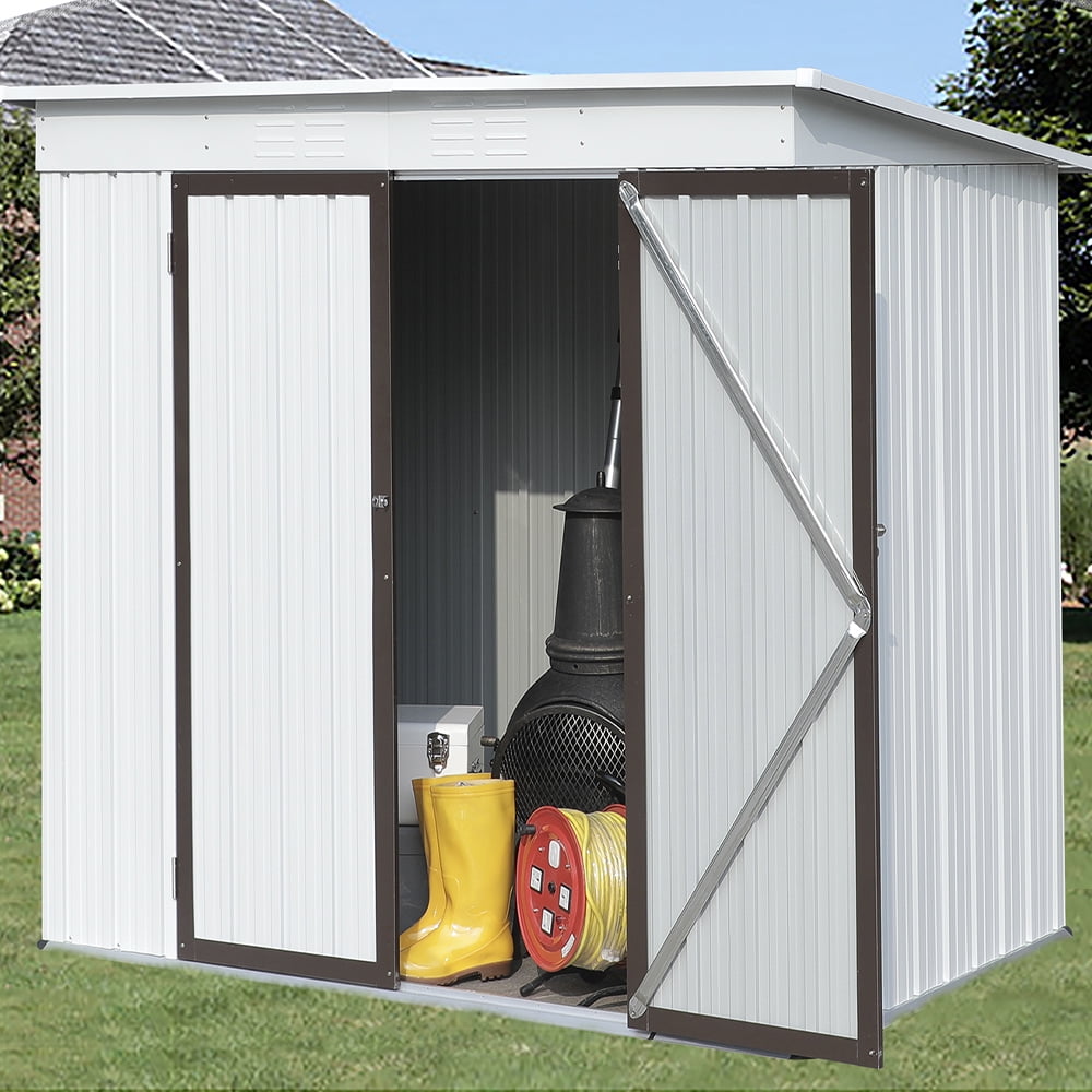 Outdoor Shed Storage, BTMWAY 6' x 4' Vertical Storage Shed, Backyard