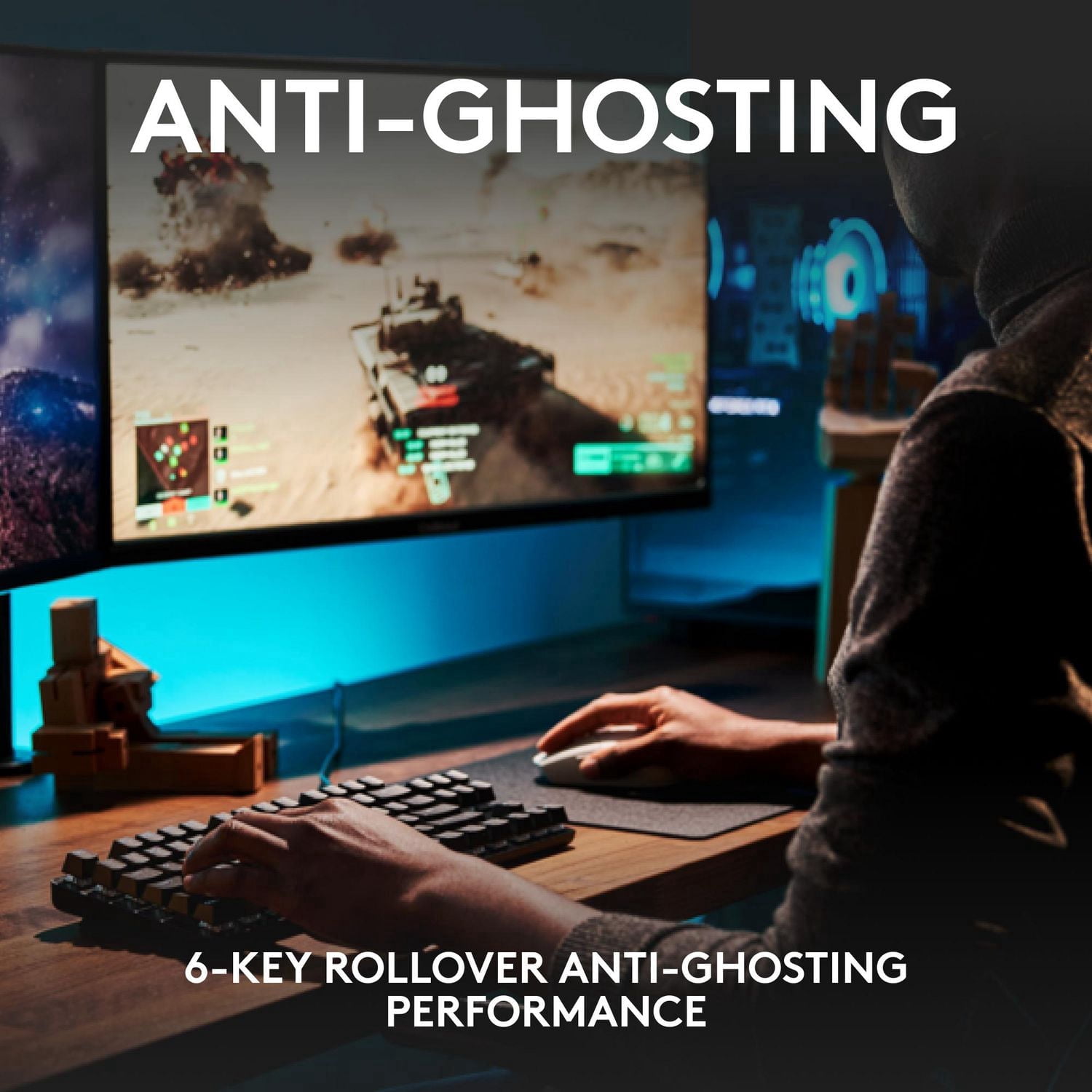 Logitech G413 TKL SE Clavier Gaming Mécanique - Rétroéclairé avec Switches Mécaniques Tactiles