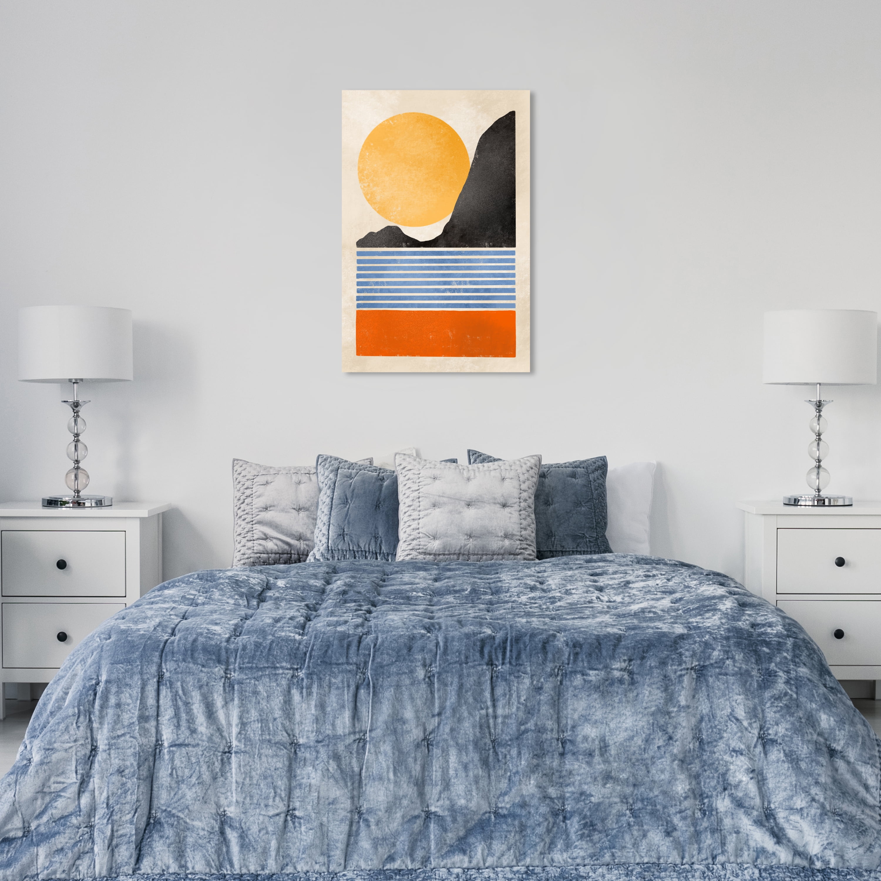 Wynwood Studio Canvas The Sun Shines Abstract Shapes Wall Art Canvas Print Yellow Cream White 24x36