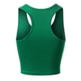 thumbnail image 4 of MixMatchy Women's Cotton Basic Sleeveless Racerback Sports Crop Tank Top, 4 of 4