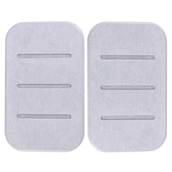 2PCS Non-slip Diatomite Soap Dish Anti-Bacterial Soap Bar Holder Water Absorption Quick Dry Soap Saver for Bathroom Kitchen (Grey)