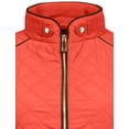 thumbnail image 4 of J. METHOD Women’s Lightweight Quilted Jacket Long Sleeve Full Zip Up Casual Stand Collar Coat Outerwear with Pockets NEWJ22 Rust M, 4 of 6