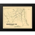 thumbnail image 2 of Lipman 14x12 Black Modern Framed Museum Art Print Titled - Fox River Valley Railroad - Lipman 1857, 2 of 5