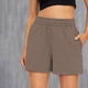 thumbnail image 1 of MKLEKYY Pantalones Cortos de Mezclilla para Mujer, Pantalones Cortos Casuales de Verano con Cordón, Cómodos, Elásticos, de Cintura Alta, para Correr con Bolsillos, 1 of 3