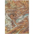 thumbnail image 2 of HomeRoots 602634 10 x 14 ft. Khaki, Brown & Blue Abstract Washable Indoor & Outdoor Rectangle Area Rug, 2 of 5