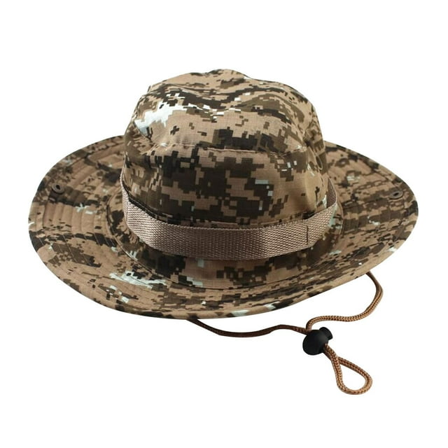 Sombrero de pescador Boonie para senderismo, pesca y actividades al aire libre (camuflaje desértico)