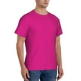 thumbnail image 2 of Bixox Men's Darkmagenta Printed Short Sleeve Skinny Athletic T-Shirt, 2 of 6