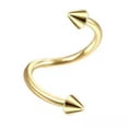thumbnail image 2 of HOOUN CA Nose Ring Eyebrow Lip Studs Earrings Stainless Steel Body Piercing Rings Hoop-gold-taper, 2 of 2