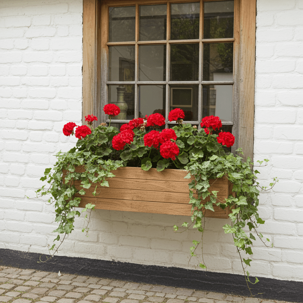 Handmade Rustic Cedar Herb Window Planter Box – Indoor/Outdoor Wooden Plant Pot (24, NeutralCedar)