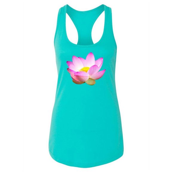 Lotus Flower With Leaves Tank Women -Image by Shutterstock, Female x-Small