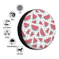 thumbnail image 4 of Sikiie Watermelon PVC Leather Spare Tire Wheel Cover Spare Tire Cover, for Car Truck SUV Camper Trailer Universal Fit(14-17in)-16 inch, 4 of 6