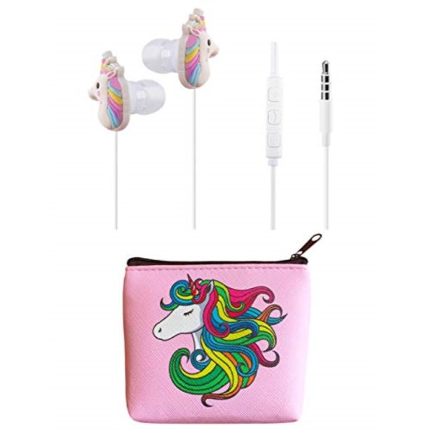 tmhh kids earbuds for girls, tmhh unicorn headphones with cute
