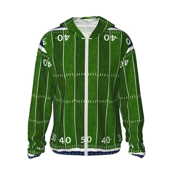 Easygdp American Football Field Lightweight Long Sleeve Sun Shirt Sports long-Sleeved Sun Protective Clothing, Quick Drying Breathable-Small