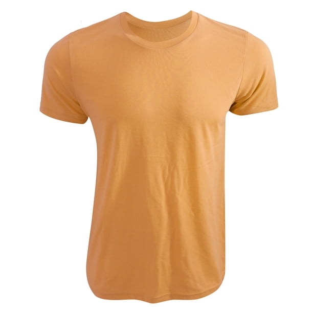 Canvas - Camiseta de manga corta Unisex Hombre Mujer - Mezcla algodón-poliéster (Naranja Neón)