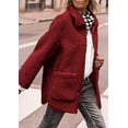 thumbnail image 5 of PRETTYGARDEN Women's Winter Faux Fur Coats Long Sleeve Lapel Button Down Pockets Fleece Sherpa Jacket Casual Trendy Outerwear, 5 of 10