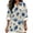 Blue Hydrangea Flower, variant on Eagle Forest Tree Print Linen Shirts for Women V Neck Long Sleeve Blouse Loose Fit Cotton Tops Linen Casual Dressy Clothes Boho Tees for Summer Fall 2026, M