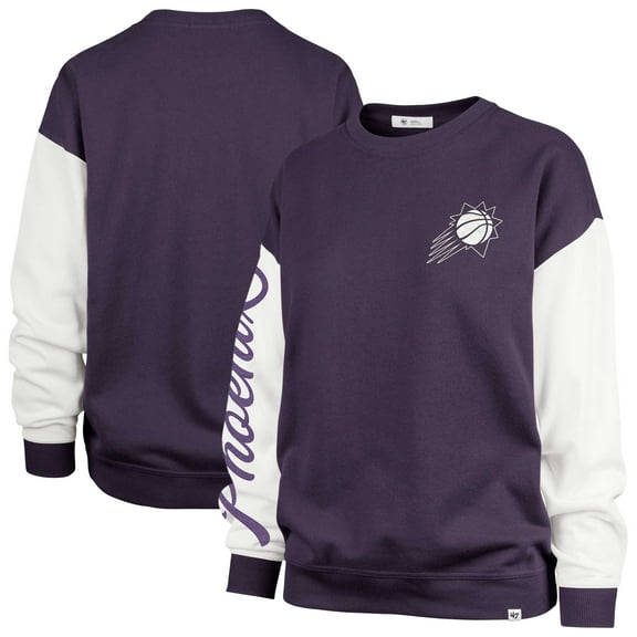 Women's '47 Oversized Pullover Sweatshirt Purple Phoenix Suns Rise Andie Pullover Sweatshirt