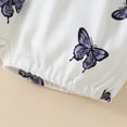 thumbnail image 6 of Baby Girl Clothes 0 3 6 9 12 18 Months Cartoon Elephant Letter Print Baby Ruffle Romper and Butterfly Print Short Headband Sets Cute Baby Girl Summer Clothes, 6 of 6