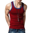 thumbnail image 3 of Afdoent Mens Tank Tops Men's Wear Slim Casual Sports Summer Matching Color Undershirt Vest Breathable, 3 of 8