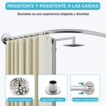 thumbnail image 3 of Barra de Cortina Baño, Barra de Cortina de Ducha Extensible, Tubo Barra para Cortina de Baño en L, Acero Inoxidable Ajustable y Extensible, Cortinero Curvo para Esquina, Fácil Instalación, 3 of 4
