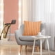 thumbnail image 4 of Decorative Throw Pillow 45x45cm | Soft Plush Sofa Cushion with Removable Polyester Stripe Pillowcase | Cozy Home Decor Accent for Living Room or Bedroom | Includes Pillow Insert, 4 of 7