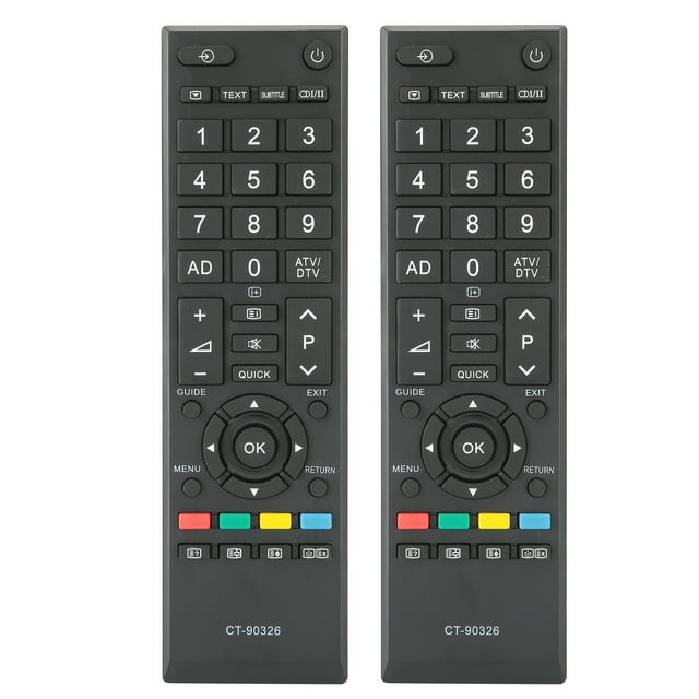 2 uds Ct-90326 Control remoto inalámbrico de TV controlador de televisión portátil botón sensible