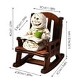 thumbnail image 3 of (2 Pack) Ghostly Halloween Rocking Chair Resin Collectible Desktop Ornament Mysterious Black Robes Unique Gothic Home, 3 of 8
