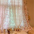 thumbnail image 1 of French Pastoral Double-Layer Ruffled Side Lace Flower Curtains Living Room Polycotton Curtain Cloth Kitchen, 1 of 7