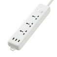 thumbnail image 2 of Smart Socket, Fast Charging Power Strip with 3 Outlets 3 USB Ports, 2 Meter Extension Cord White PC Flame Retardant Safe Overload Protection, 2 of 7