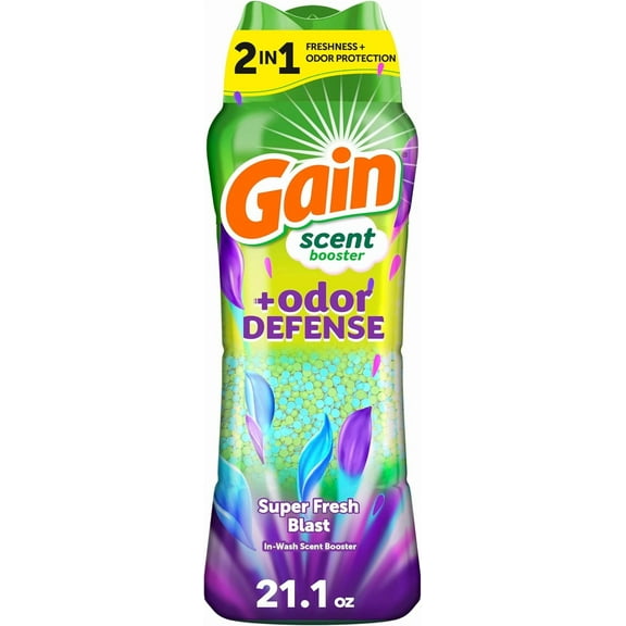 Odor Defense In-wash Scent Booster, Super Fresh Blast scent, 21.1 OZ, 2 in 1 Freshness plus Odor Protection, laundry scent beads