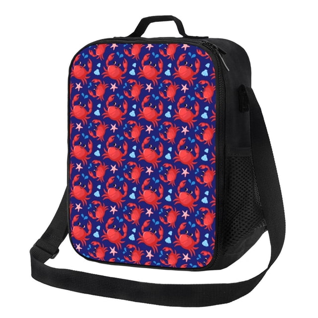 Fotbe Cute Crabs Lonchera Bolsa de Almuerzo para Hombres y Mujeres, Lonchera de Gran Capacidad, Bolsa de Almuerzo Reutilizable, Bolsa Térmica Aislante