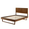 thumbnail image 3 of Platform Bed Frame, Twin Size, Wood, Brown Walnut, Modern Contemporary Urban Design, Bedroom Master Guest Suite, 3 of 10