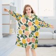 thumbnail image 5 of FORMRS Wearable Blanket Hoodie with Sleeves for Kids Cozy Flannel Sweatshirt, Citrus Fruits, 5 of 7