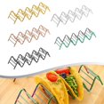 thumbnail image 4 of Soporte para tacos de acero inoxidable ondulado estante para panqueques de tacos creativo estante para panqueques mexicano, 4 of 8