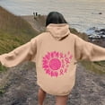 thumbnail image 3 of BLOCLOALO Graphic Hoodies Ribbon Sweatshirt Cancer Fight Awareness Pullover Faith Casual Long Sleeve Coat Outwear Khaki Xl, 3 of 5