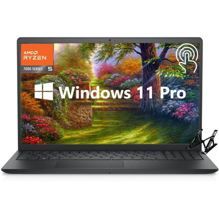 Dell Inspiron 15 3535 Touchscreen Laptop, 15.6" Full HD, AMD Ryzen 5 7530U(>i7-1255U), 64GB RAM, 2TB SSD, for Business and Student Laptop Computer, Windows 11 Pro, Numeric Keypad, SD Card Reader