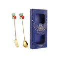thumbnail image 3 of Juego de Cubiertos de Vajilla de Acero Inoxidable, Kits de Cubiertos de Navidad, Juego de Tenedores de Cucharas Navideñas Reutilizables, Juego de Cubi calcetines azules Macarena postre cucharas tenedores, 3 of 8
